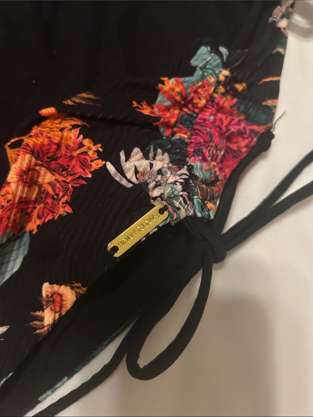 Floral One-Piece Swimsuit with Side Ties - Picture 5 of 8